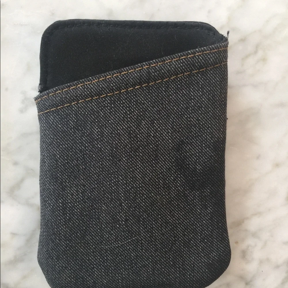 Crate & Barrel denim iphone accessory + card holder